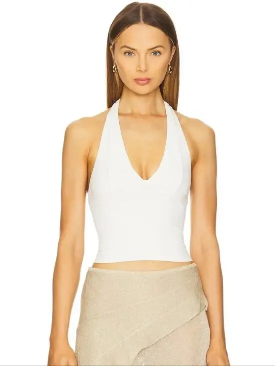 New Intimately Free People Still Here Halter Top in White