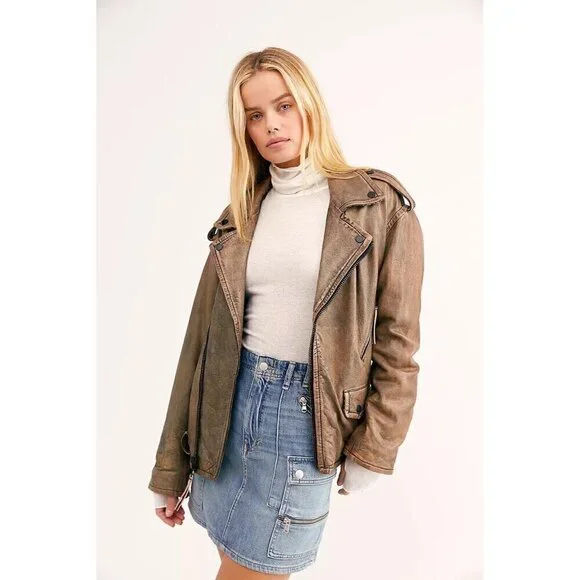 Free People Womens Avenue Mini Skirt Sz 25 Blue Denim Cargo Pockets Icon Wash