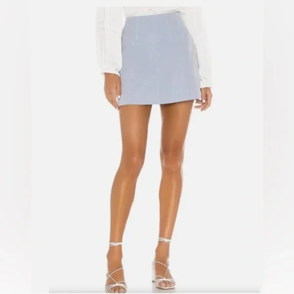 NWOT Free People Days In The Sun Suede Mini Skirt, Size 8