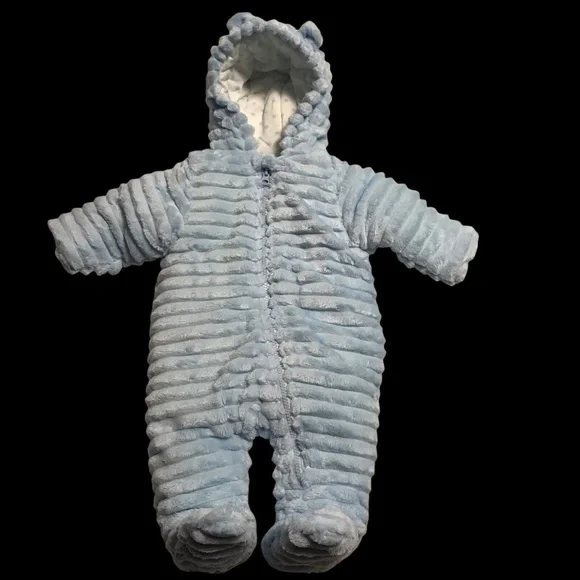Wonder Nation‎ Cute & Cozy 1 Pc Baby Boys Snowsuit Plush Bunting Pram Blue 3-6M