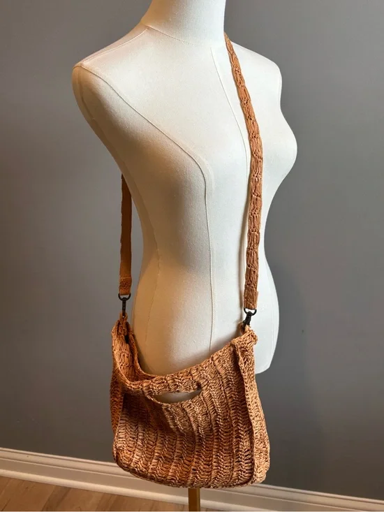 Free People Woven Clutch With Removable Crossbody Strap