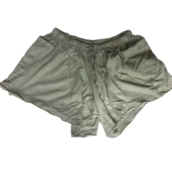 Free People Organic Cotton Gauze‎ Shorts Drawstring Waist Boho XS