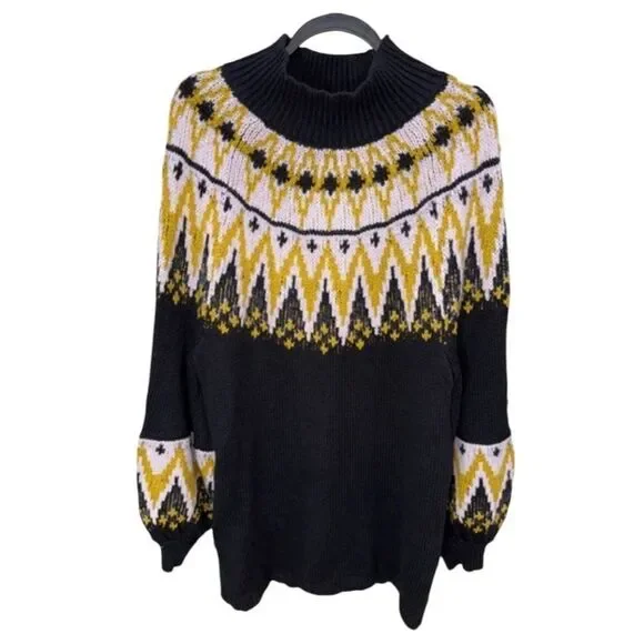 Free People Women's Scotland Sweater Mini Dress XS black