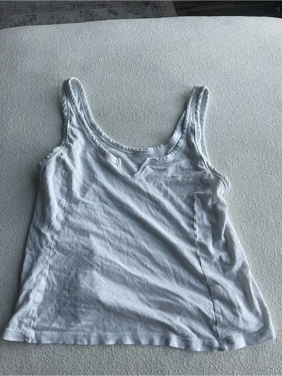 Free People White Scoop Neck Tank