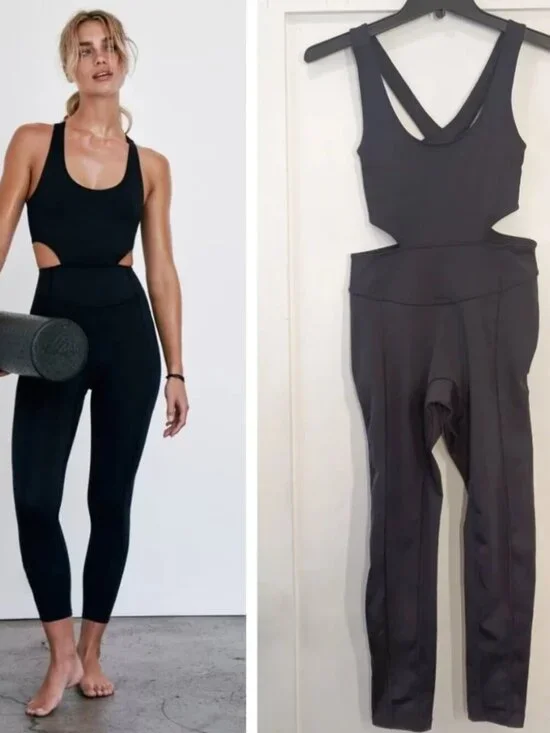 NEW Free People | Back it Up Onesie In Black