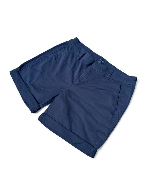 J. Crew Navy Flat-Front Cotton Chino Shorts