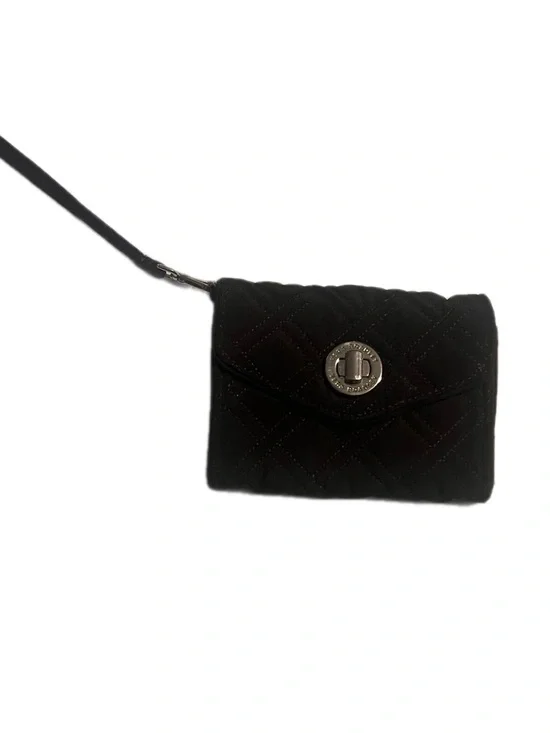 Wallet/Clutch/Wristlet Organizer Vera Bradley Black Quilted Turnlock Wallet