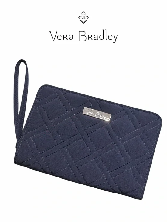Vera Bradley Navy Blue Zip‎ Around Wristlet Wallet