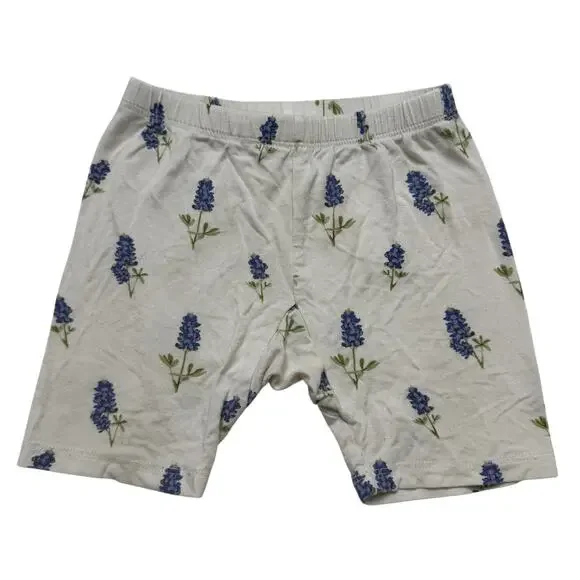 KYTE BABY Periwinkle Bluebonnet Ivory Pajama Shorts Size 3T Girl Viscose Stretch