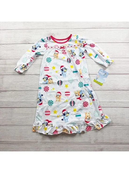 Bluey Toddler Girls Christmas Granny Nightgown Pajamas NWT 3T