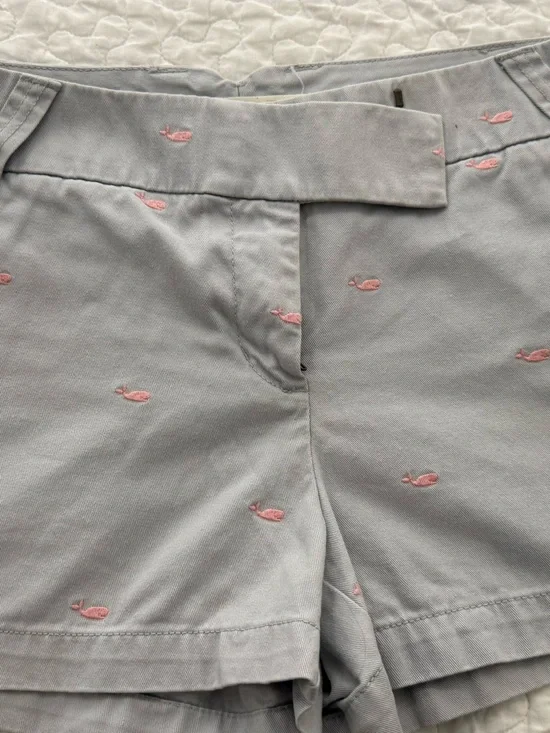 JCrew chinos Gray Cotton Shorts with whale 🐳 accent