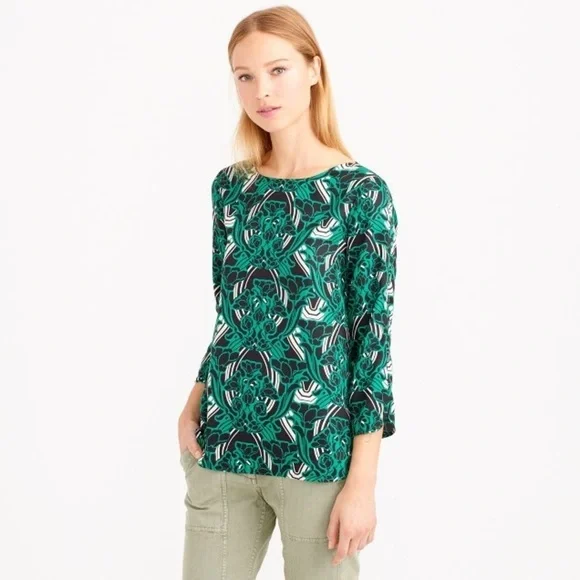 ⭐️‎ 2 for $25 • J. Crew || Retro Floral Popover Top Blouse 0