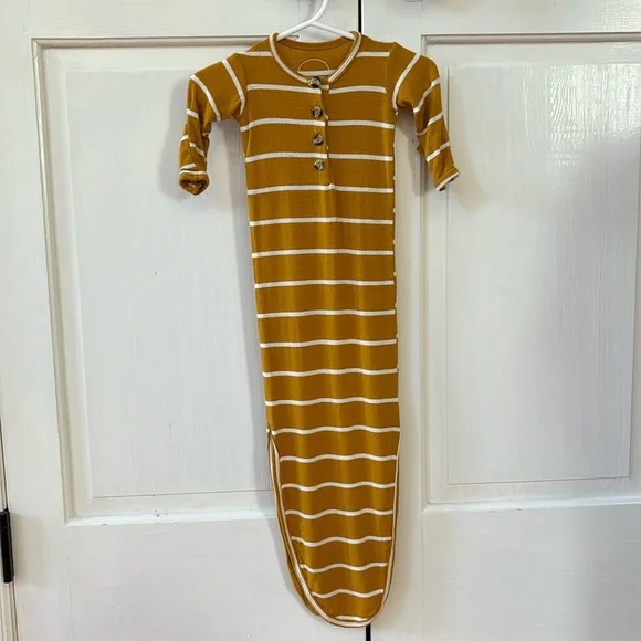 Lou Lou & Company Marigold White Stripe Knotted Gown Size‎ 0-3 3-6 Soft Light