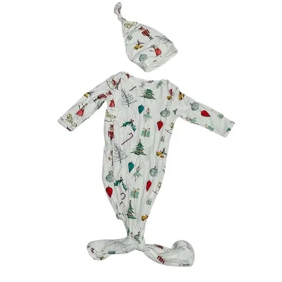 NWOT Tickety-Boo 0/3M Nutcracker Gown with cap