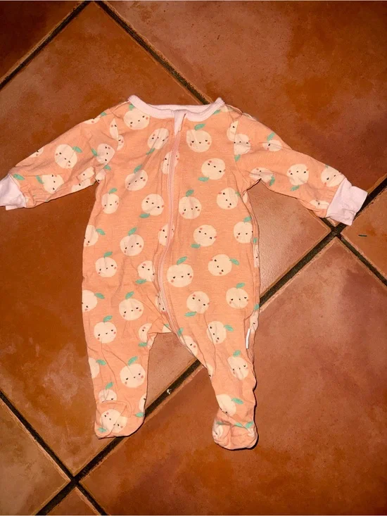 Gerber‎ Peach-Print Pink Footed Baby Sleeper