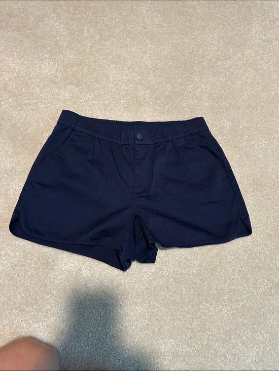 J. Crew Navy Blue Athletic Shorts with Snap Waist