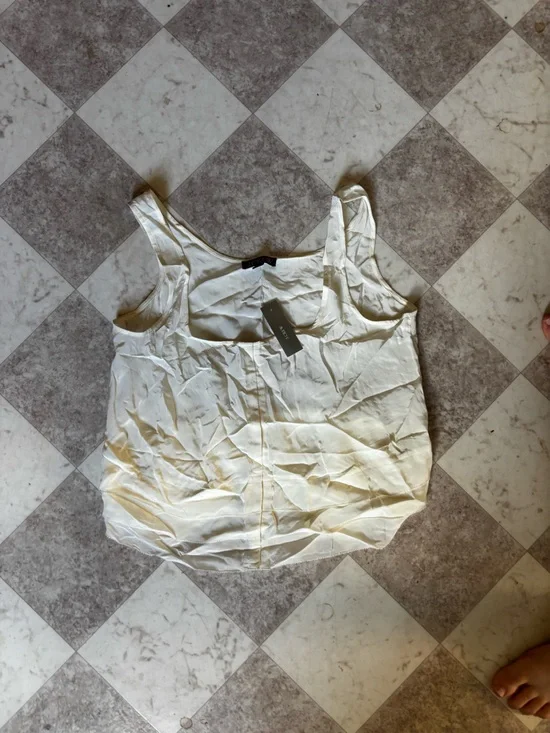 J. Crew Cream Satin Tank