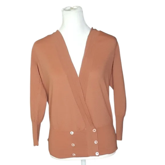 J. Crew Merino Wool Cardigan - Burnt Orange
