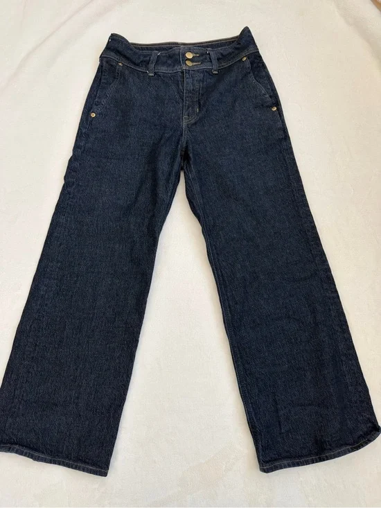 J.Crew Re-Imagined Wide Leg Jeans 26 Dark Wash