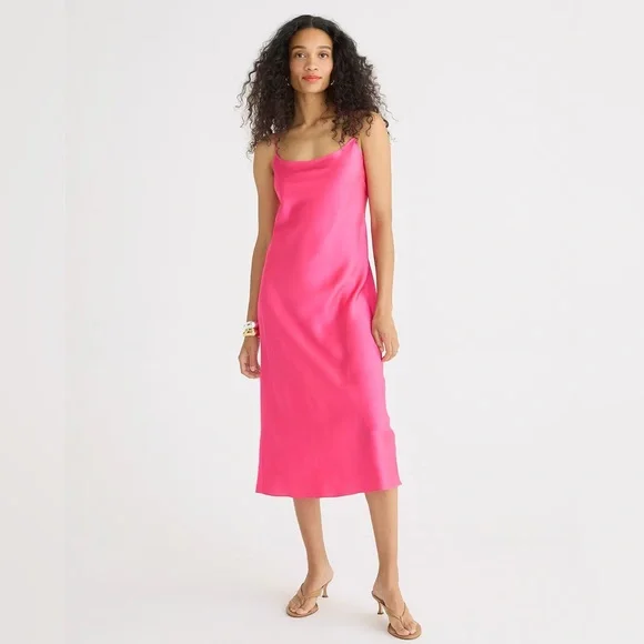 J.Crew Gwyneth slip dress in luster charmeuse BV496