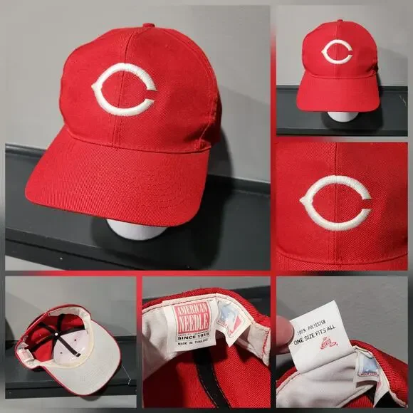 VTG 90s Cincinnati Reds American Needle MLB Baseball Snapback Hat Cap OSFA‎