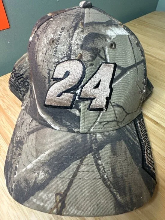 Jeff Gordon 24 Realtree Camo A-FLEX Stretch Fit Hat Hendrick Motorsports NASCAR
