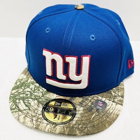 New Era New York Giants‎ 2-Tone Camo 59FIFTY Fitted Hat Cap 7 5/8 Blue NFL