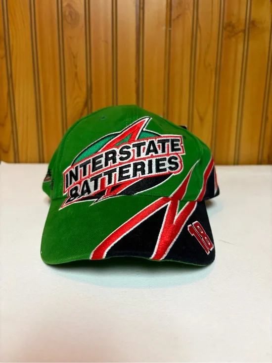 Interstate Batteries Racing Cap in Green with Red & Black Accents