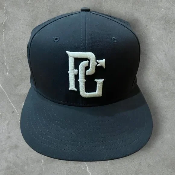Perfect Game Hoffman PG National Black White Fitted Cap Hat Men's Size L/XL