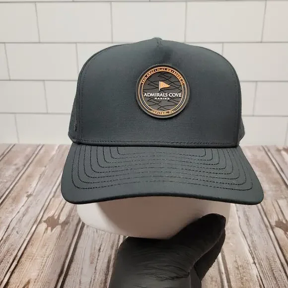Melin Odyssey Hydro Admirals Cove Marina Snapback Hat Black NWT OSFM