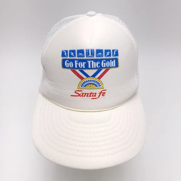 Vintage Santa Fe Station Casino Hat‎ Vegas Nevada Cap Snapback Trucker White