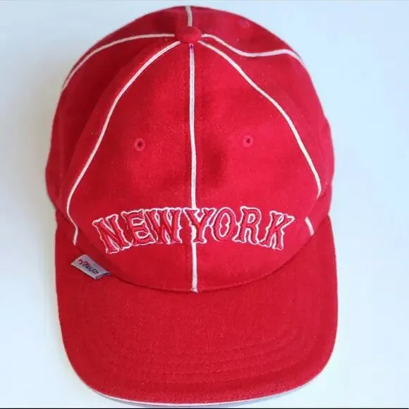 NEW YORK Red Wool/Polyester Baseball‎ Hat ZCUDS in PRISTINE CONDITION