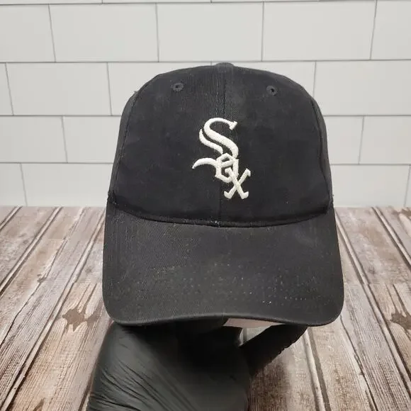 Chicago White Sox MLB Genuine Merchandise Black Adjustable Dad Hat Cap OSFA