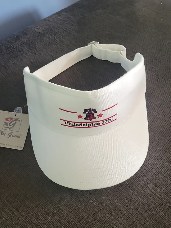 The Game White Philadelphia 1776 Embroidered Visor NWT