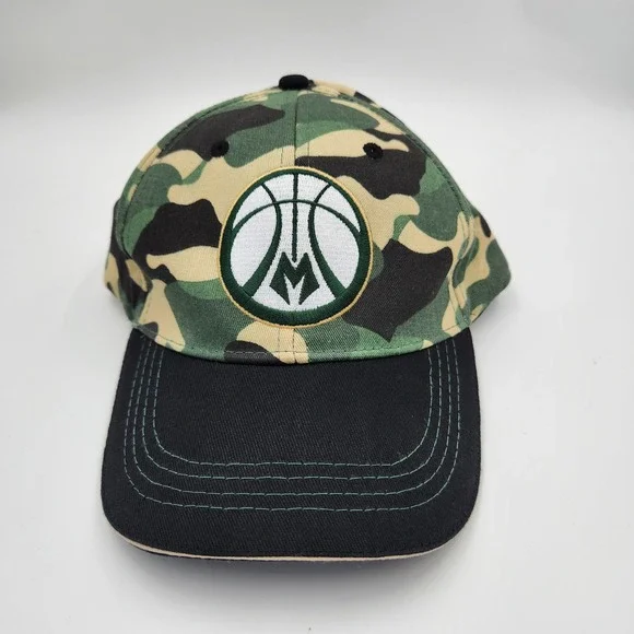 Milwaukee Bucks Hat Sky High Camo Fear The Deer‎ NBA Basketball Adjustable BMO