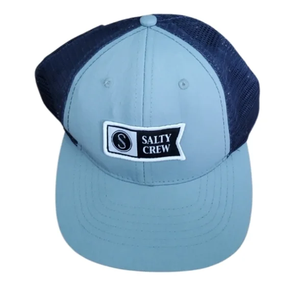 Salty Crew Pinnacle‎ 2 Blue and Navy Trucker Baseball Hat Unisex