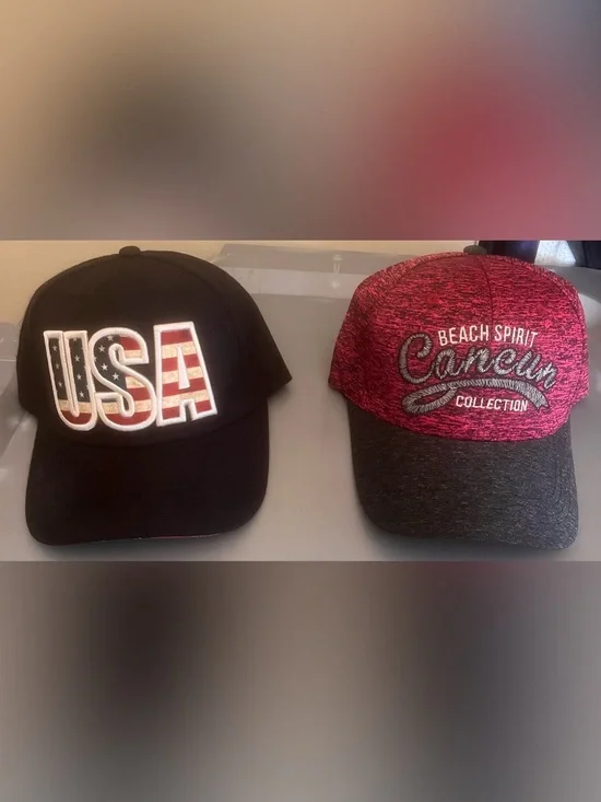 2 robin ruth snapback hat bundle usa flag brim america surf cancun beach