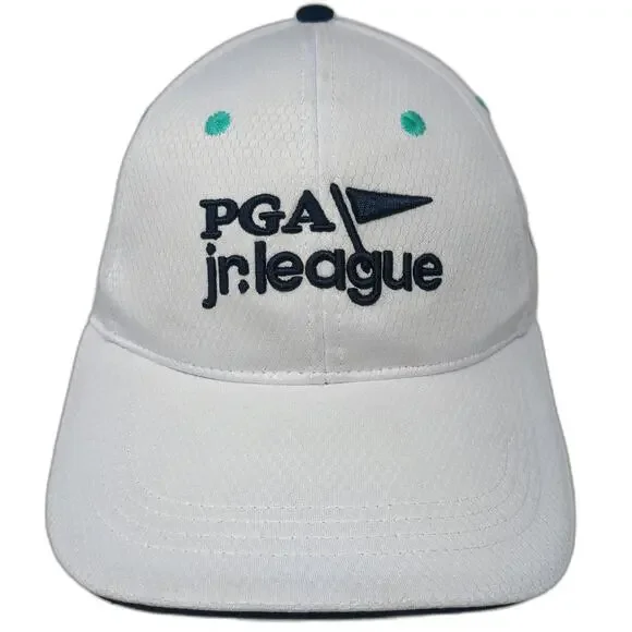 Macron Baseball Cap White One Size PGA Jr League Patterned Underbill Golf Hat