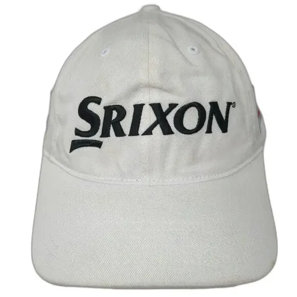 Srixon Baseball Cap White One Size Z-STAR Golf Logo Cotton Slideback Sport Hat