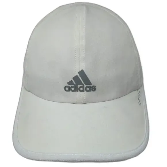 adidas Baseball Cap White One Size Climalite Mesh Performance Strapback Hat
