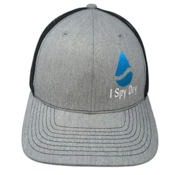 Richardson Trucker Hat Gray One Size I Spy Dry Blue Water Droplet Mesh Snapback