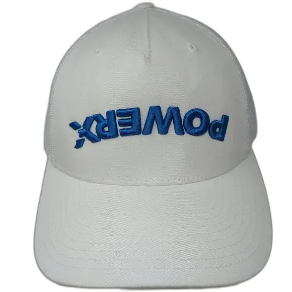 Richardson Trucker Hat White One Size Inverted PowerX Logo Mesh Snapback