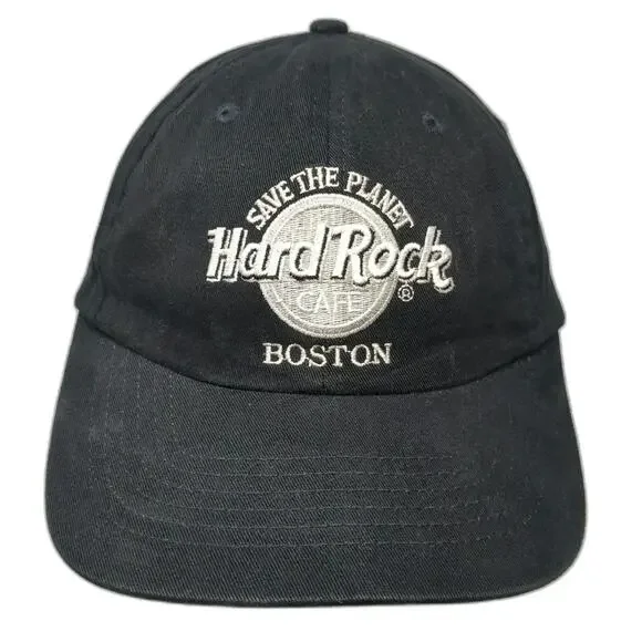 Hard Rock Cafe Snapback Black Hat One Size Boston Save the Planet Love All