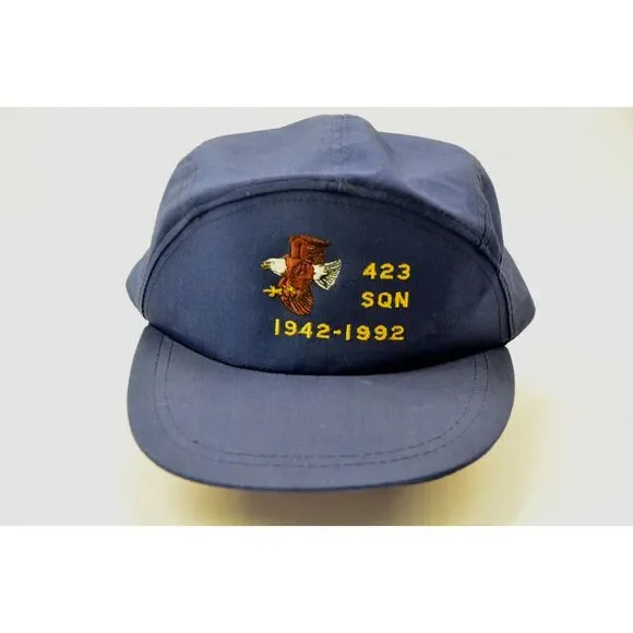Vintage 423-SQN Fifty‎ Years 1942 - 1992 Navy Blue Snapback Hat Cap