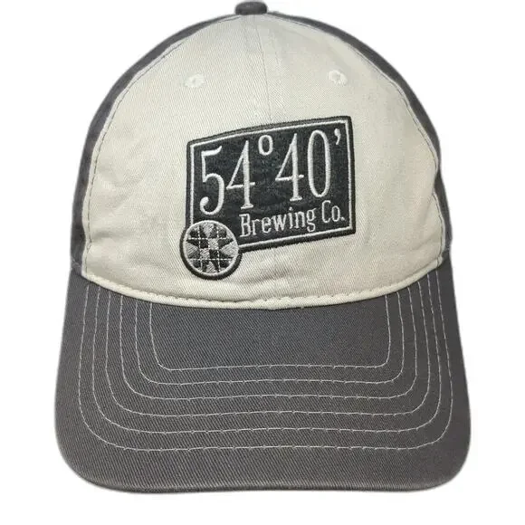 Brewery Branding Co Snapback Hat Gray One Size Two Tone Washougal WA Craft Beer