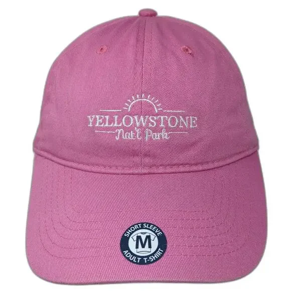 Ouray Baseball Cap Pink One Size Yellowstone National Park Cotton Strapback Hat