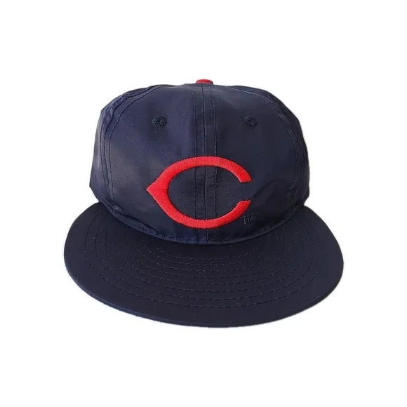 Ebbets Field‎ Flannels x '47 Cincinnati Reds Hat Satin  7 1/8 7.125 Fitted Vtg