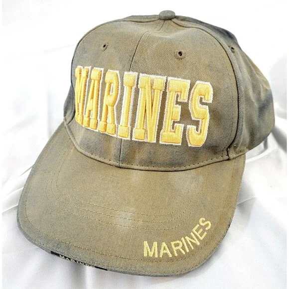 US Marines Cap Devil Dog Hat Hook And Loop Military Embroidered USMC