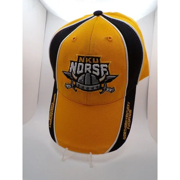 NKU Norse Northern Kentucky Adjustable Baseball Cap Hat Yellow Black