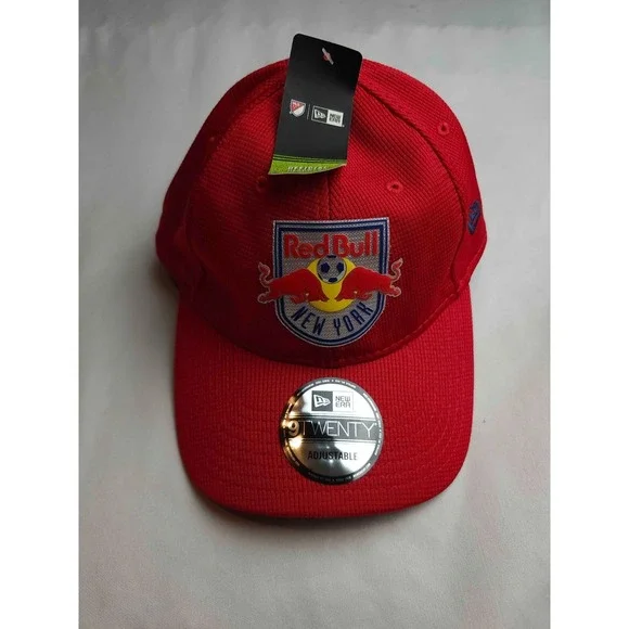 New Era 9TWENTY New York Red Bulls MLS Adjustable Hat Red Woven Soccer Cap NWT